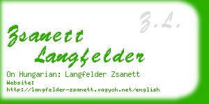 zsanett langfelder business card